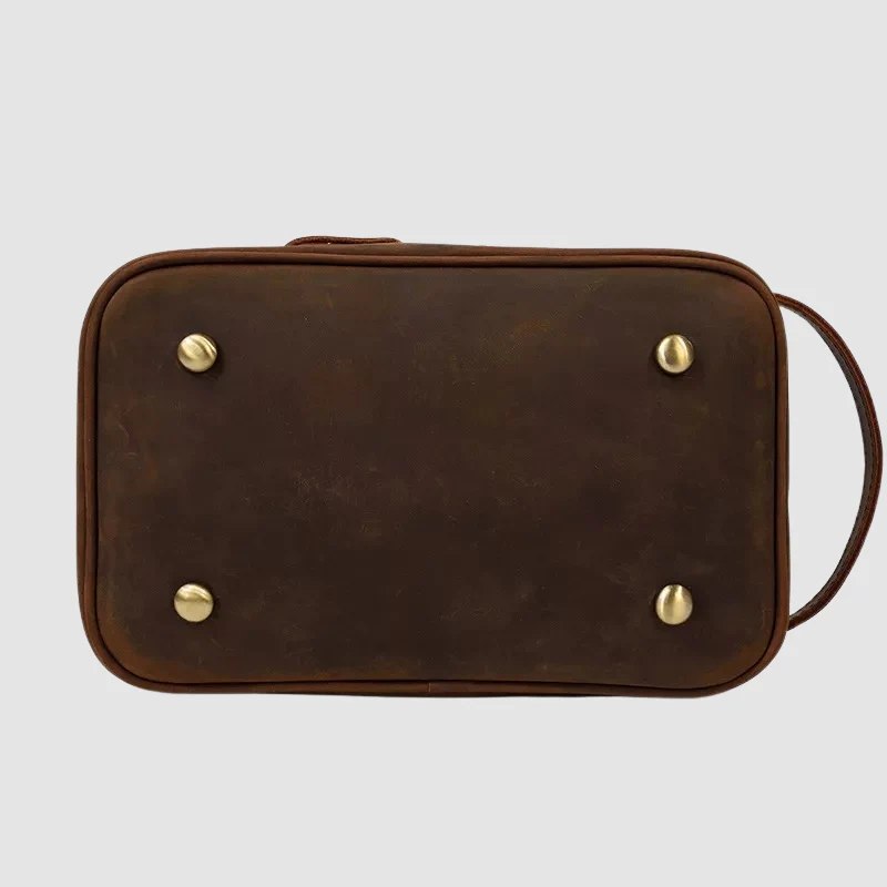 Sac portefeuille en cuir avec poches zippées multiples - Image 4