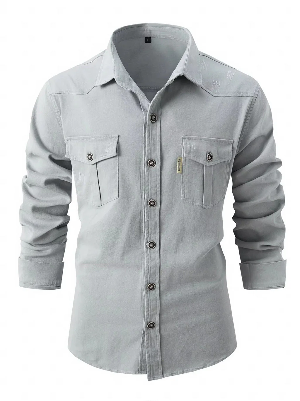 Henrik – Chemise à manches longues avec col rabattu et patte de boutonnage - Image 3
