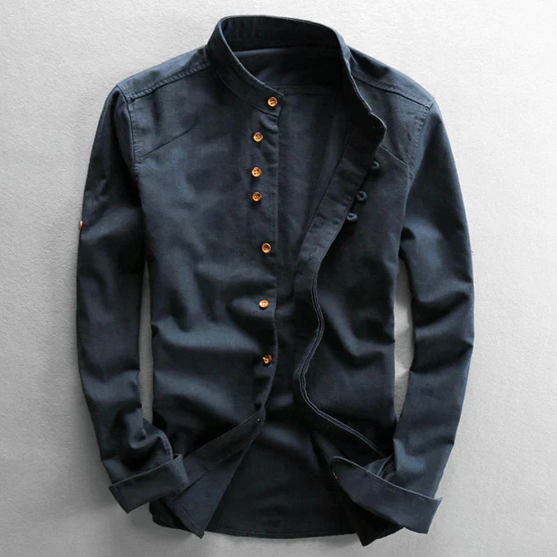 Hiro - Chemise coupe cintrée col montant - Image 2