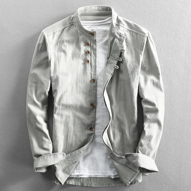 Hiro - Chemise coupe cintrée col montant - Image 3