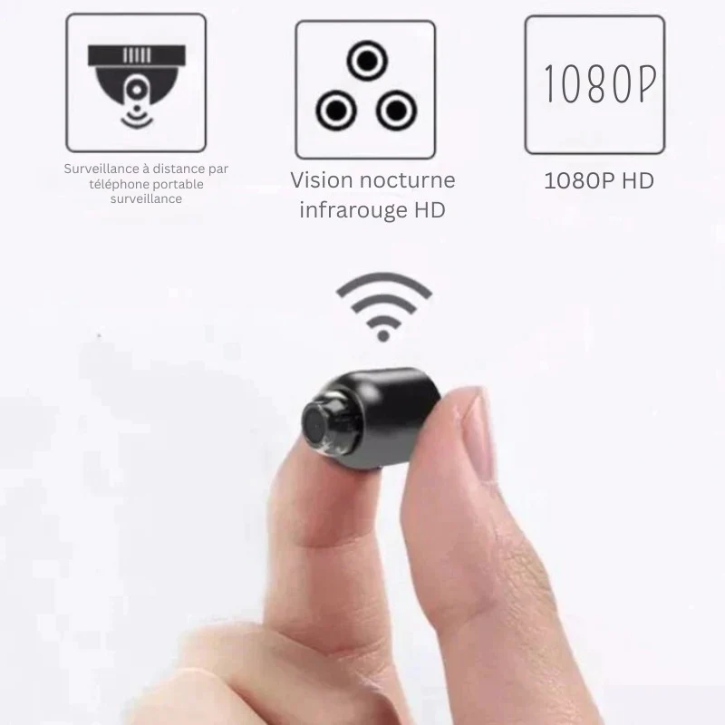 Mini Caméra de Sécurité Wi-Fi avec Alertes en Temps Réel et Vision Nocturne - Image 3