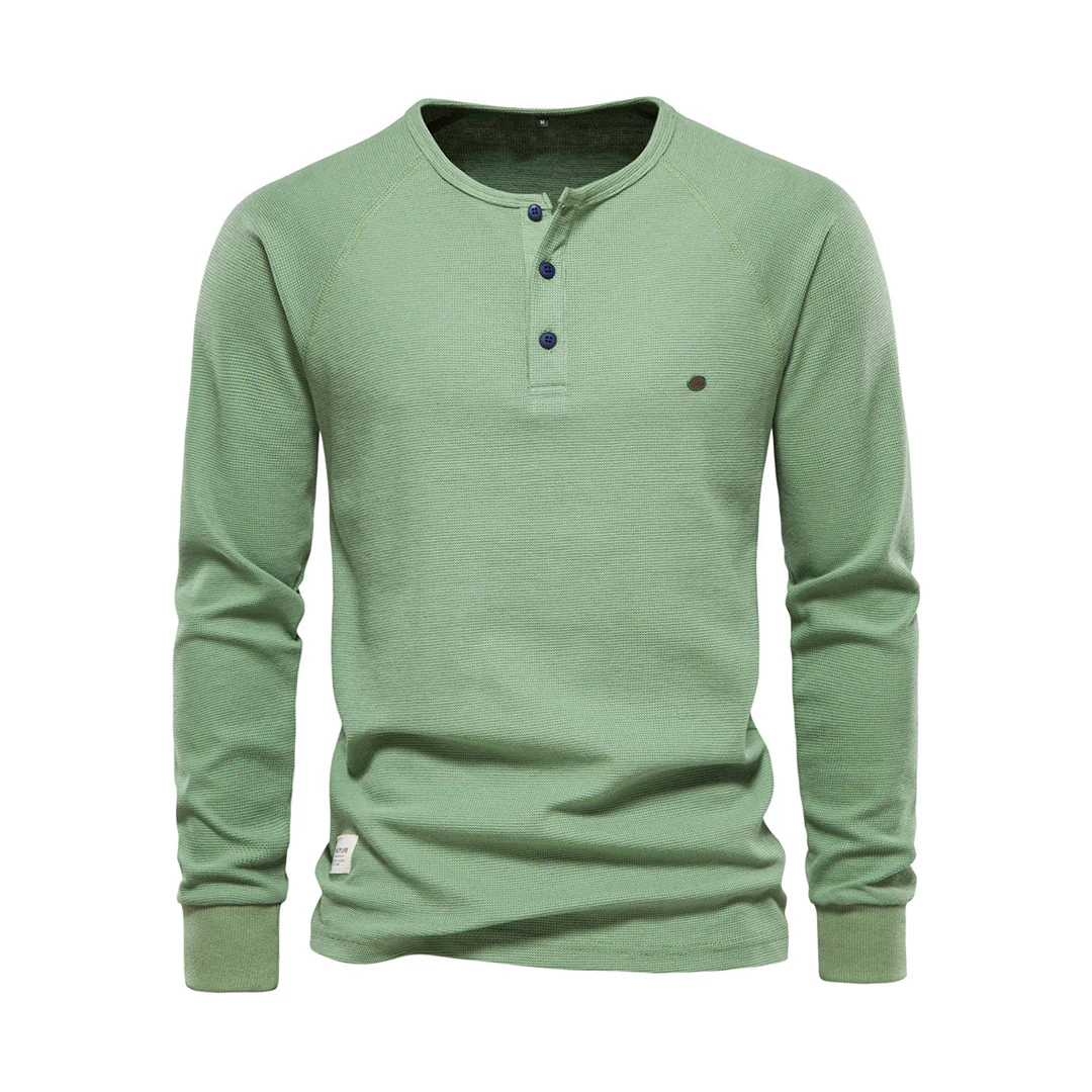 Chemise Décontractée Ian à Col Côtelé Henley - Image 7