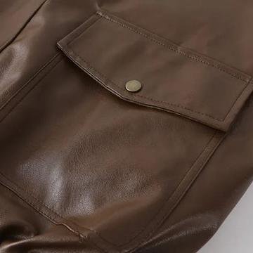 Manteau femme long doublé fourrure avec poches - Image 11
