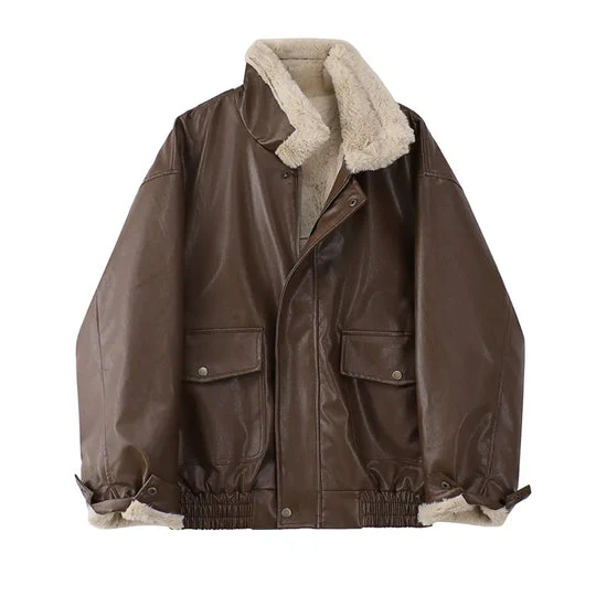 Manteau femme long doublé fourrure avec poches - Image 7