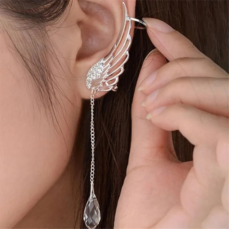 Isabella Boucles d’oreilles pendantes ailes d’ange - Image 3