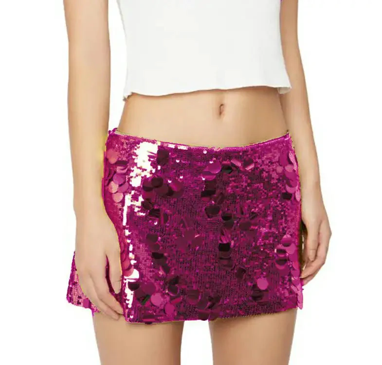 Jupe femme à paillettes style disco avec éclat scintillant - Image 3