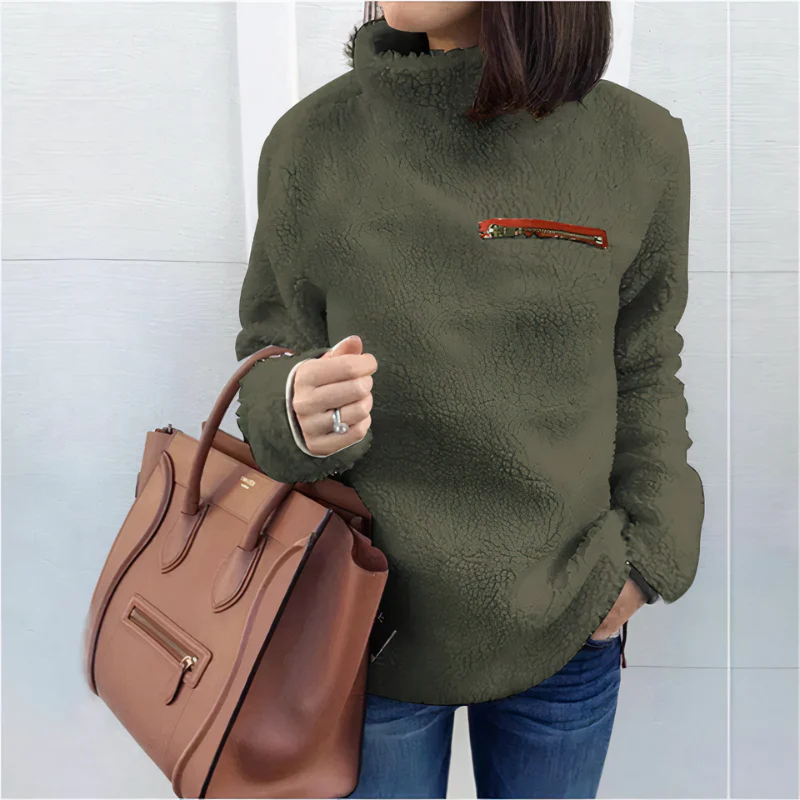 Pull femme col roulé manches longues Isabella - Image 5