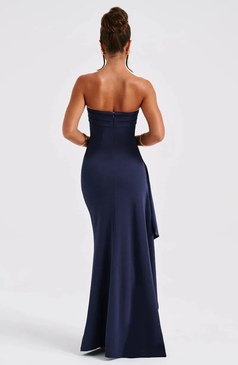 Robe longue bustier femme froncée - Image 8
