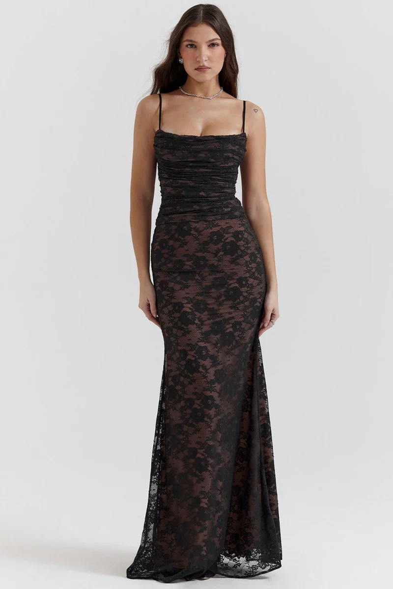 Robe moulante femme manches longues décolleté carré