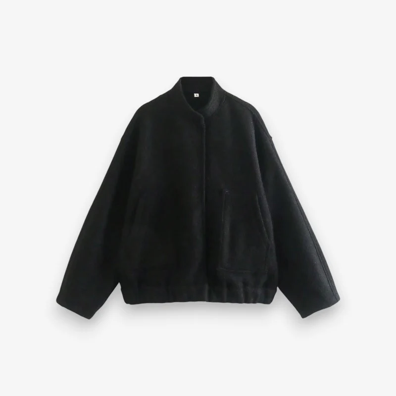 Veste bomber femme coupe slim manches longues - Image 3