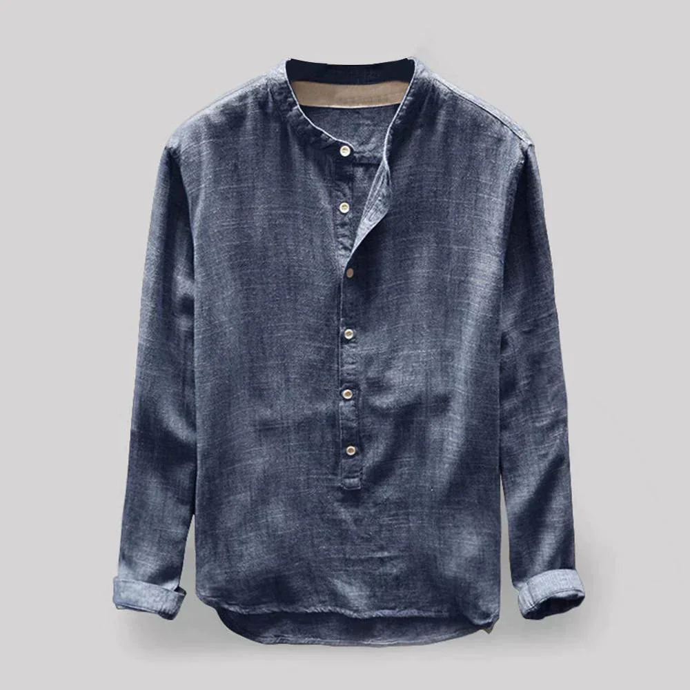 Chemise Décontractée à Manches Longues avec Poignets Boutonnés