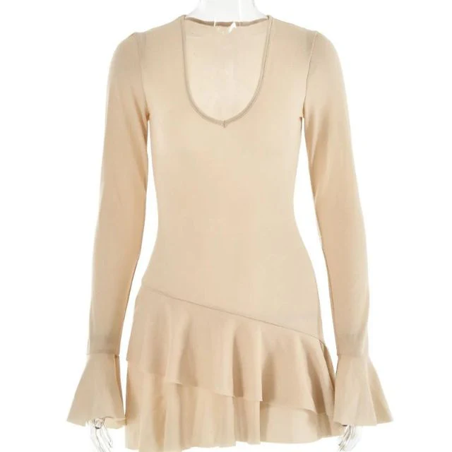 Mini-robe femme décolleté V profond