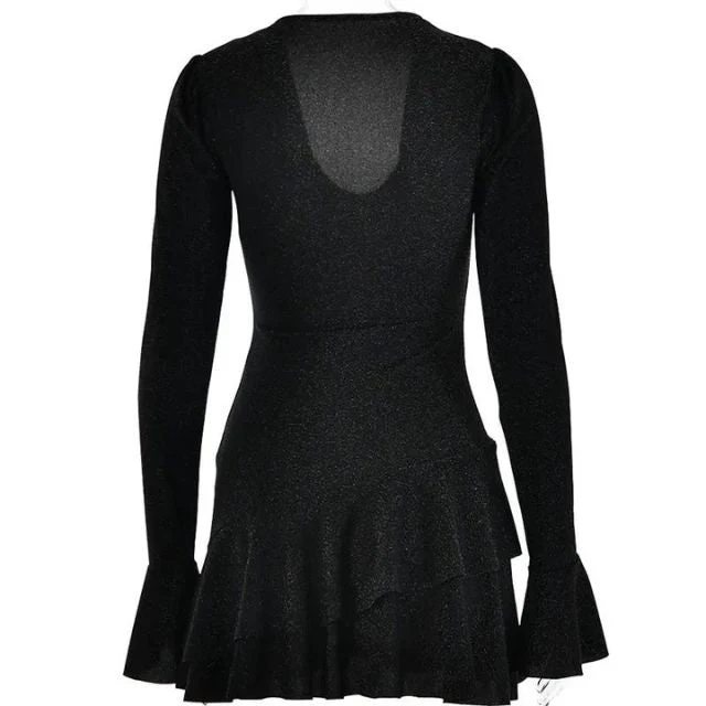 Mini-robe femme décolleté V profond - Image 2