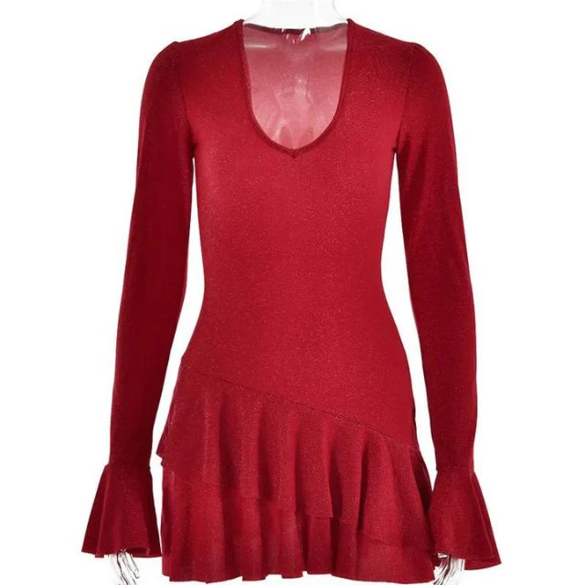Mini-robe femme décolleté V profond - Image 3