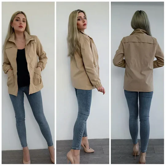 Veste coupe-vent femme slim col montant - Image 10