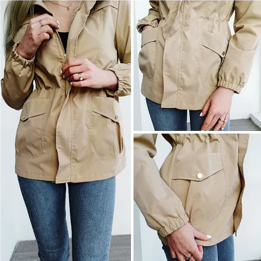 Veste coupe-vent femme slim col montant - Image 9