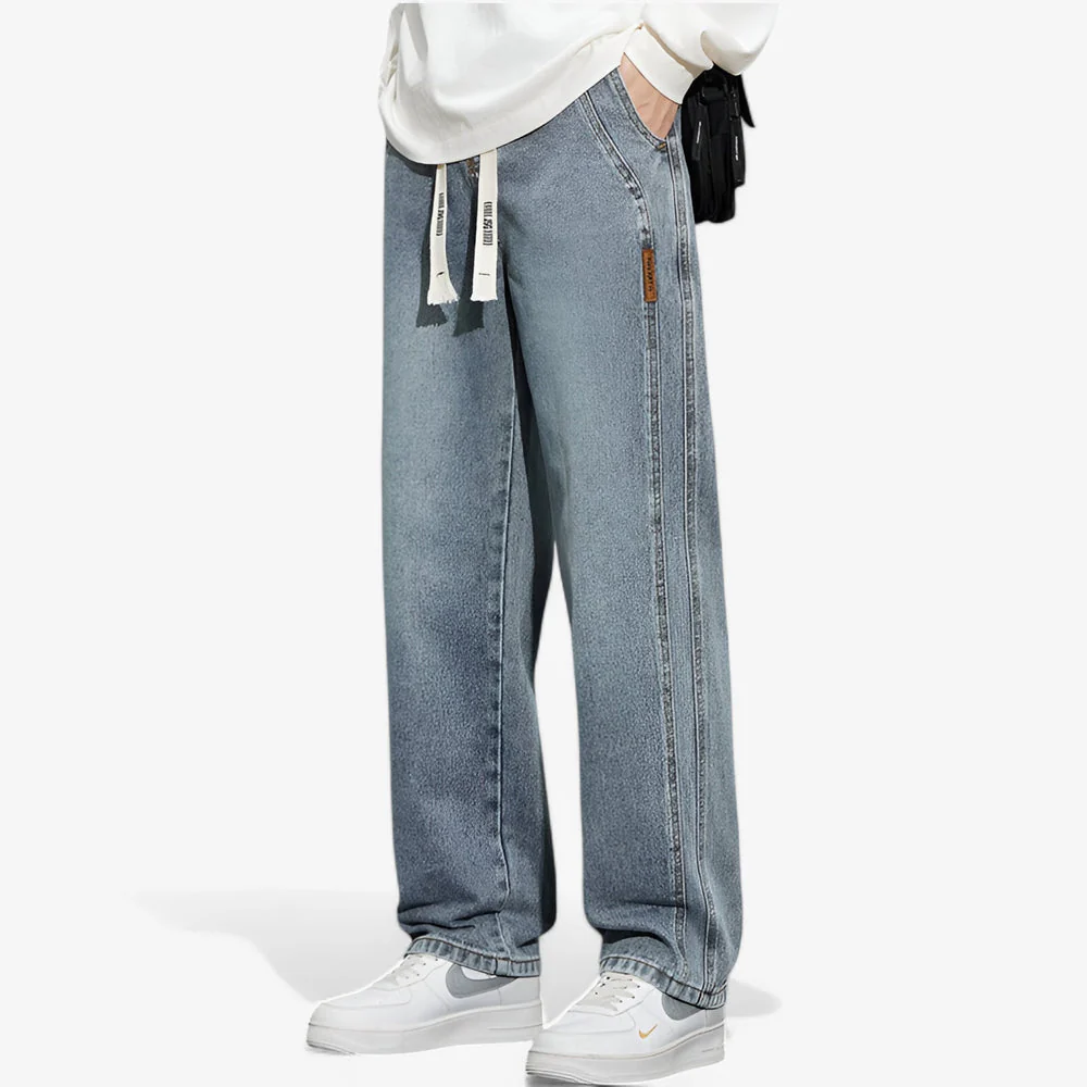 Jean en denim à jambe large coupe décontractée - Image 9