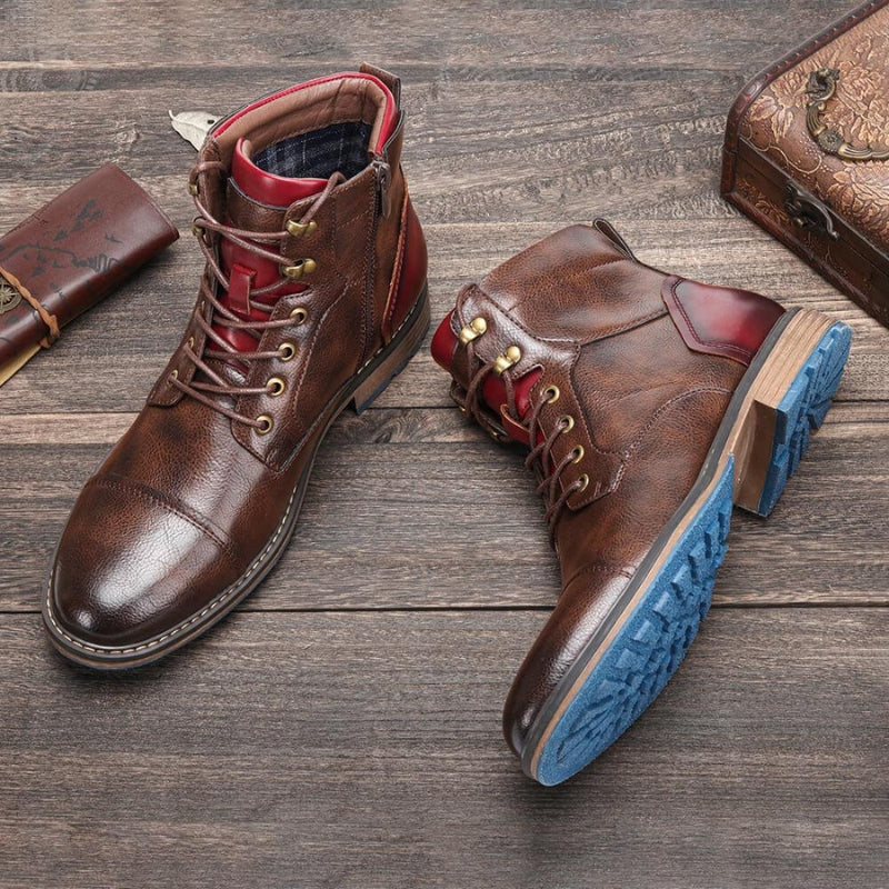 Bottines homme tendance avec fermeture éclair latérale - Image 8
