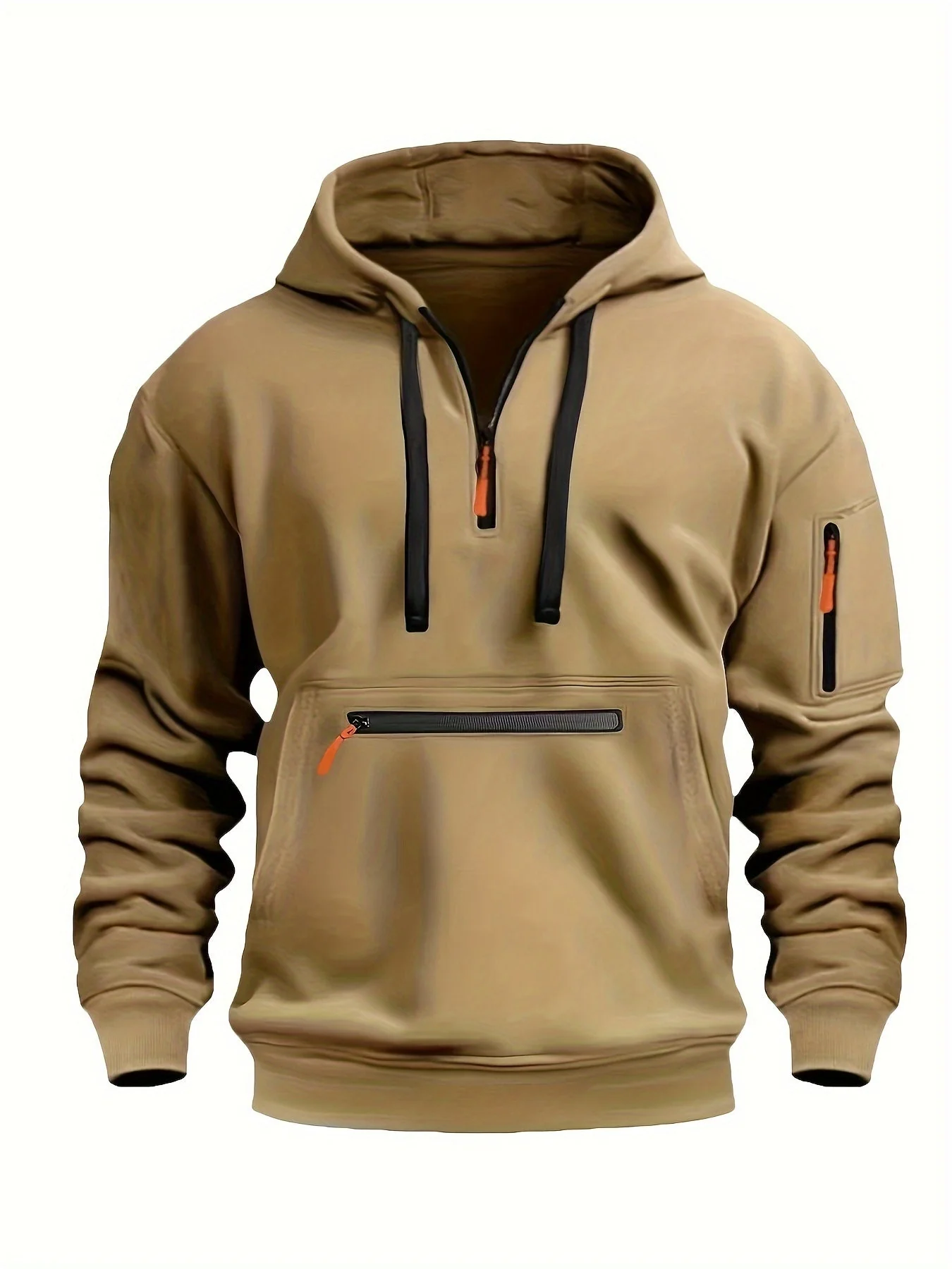 Sweat à capuche demi-zip moderne pour un confort quotidien