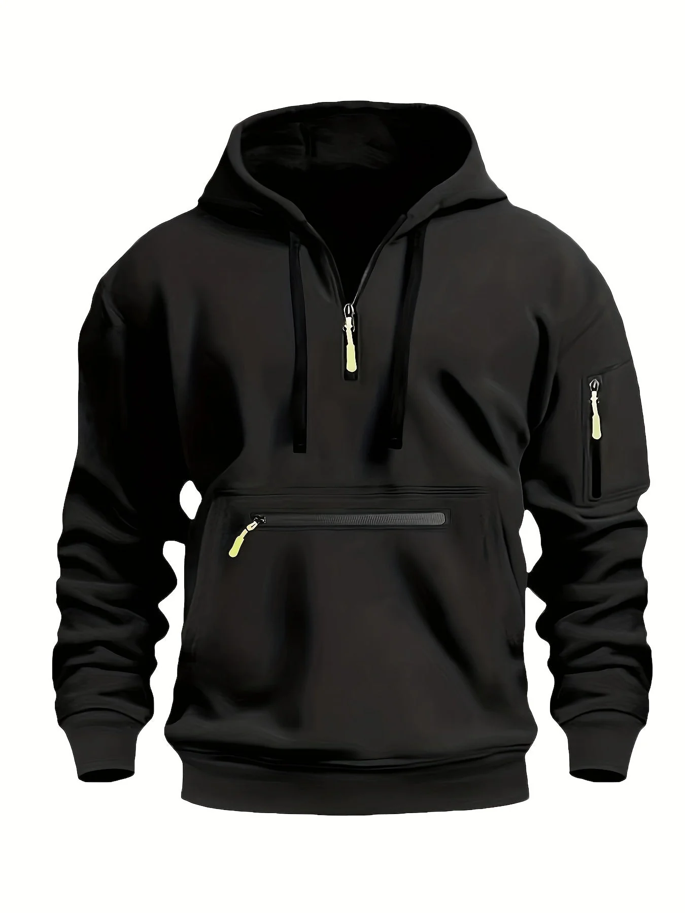 Sweat à capuche demi-zip moderne pour un confort quotidien - Image 5