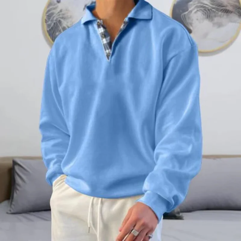 Pull homme ample demi-boutons manches longues - Image 3