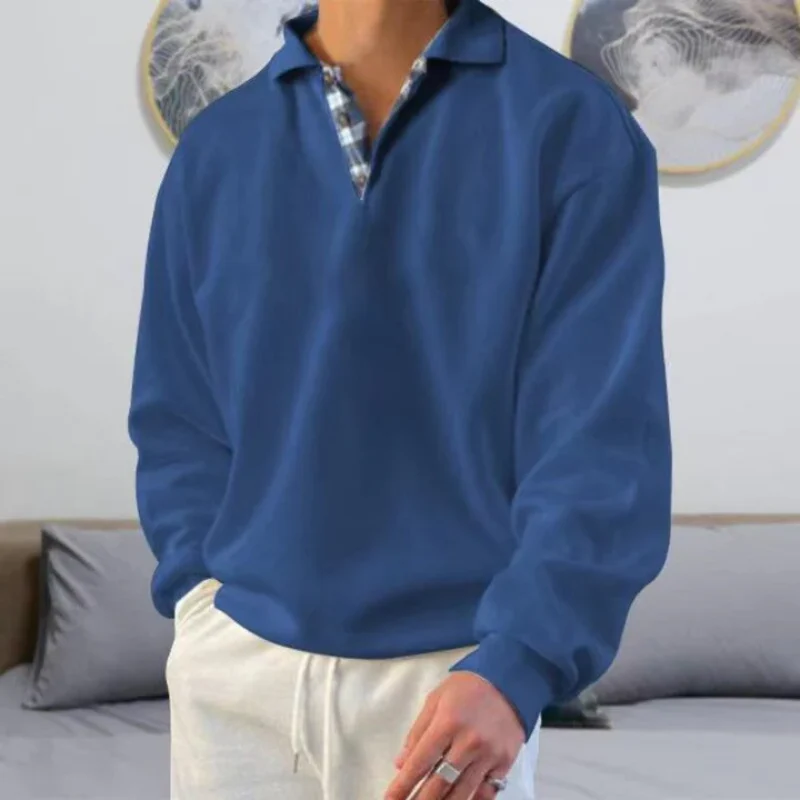 Pull homme ample demi-boutons manches longues - Image 6