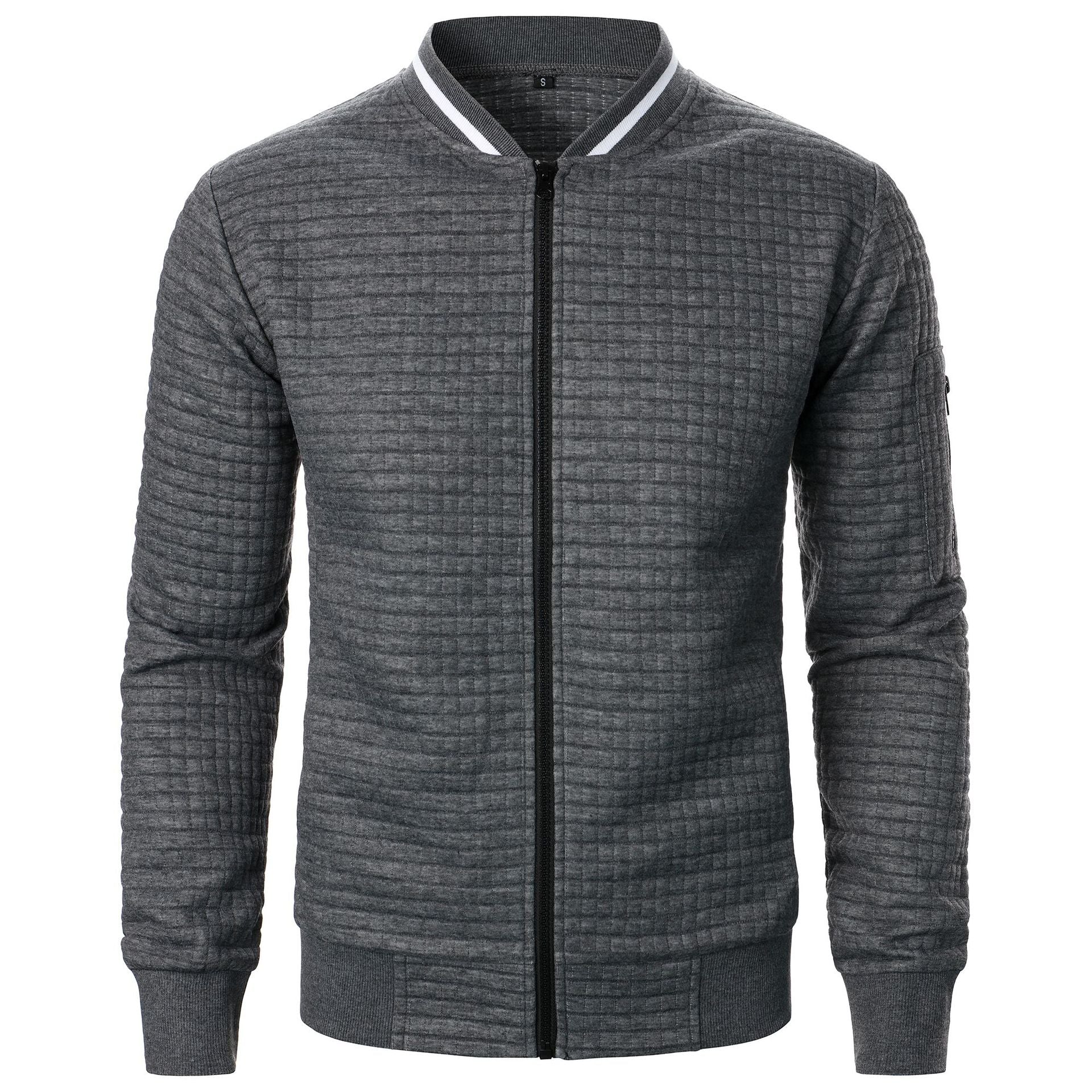James – Blouson aviateur homme classique avec fermeture éclair et col côtelé - Image 2