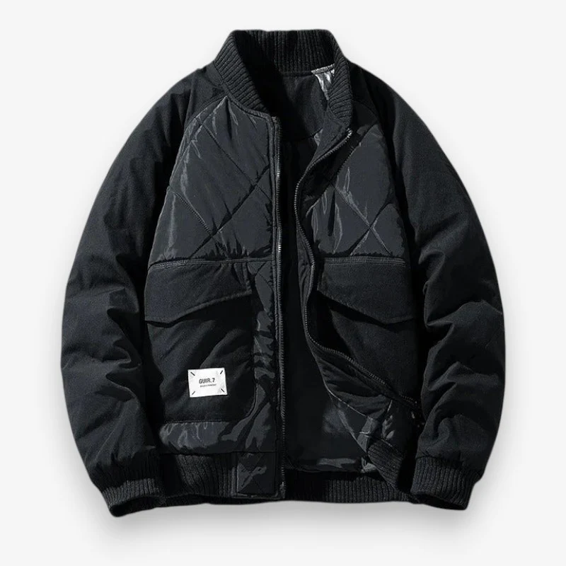 Bomber homme manches longues col montant