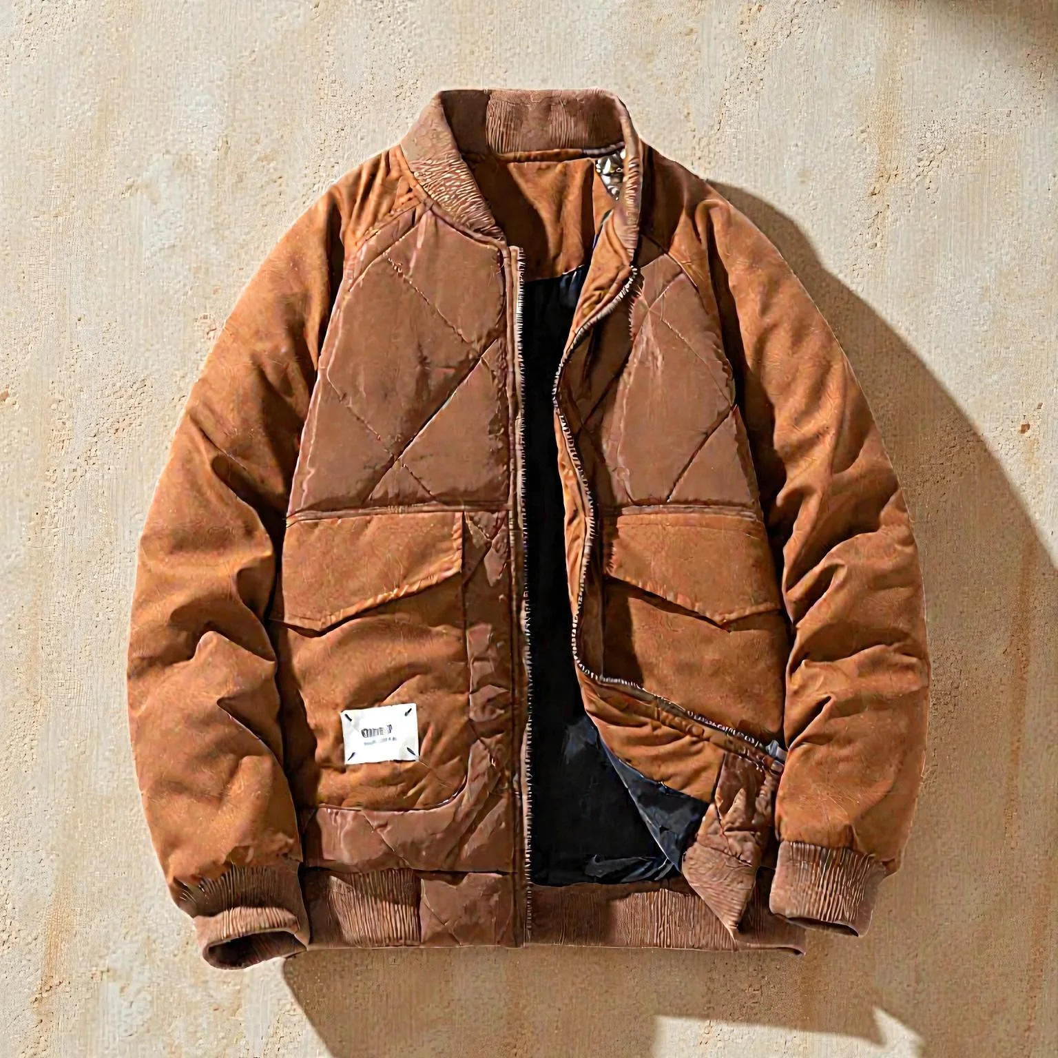 Bomber homme manches longues col montant - Image 4