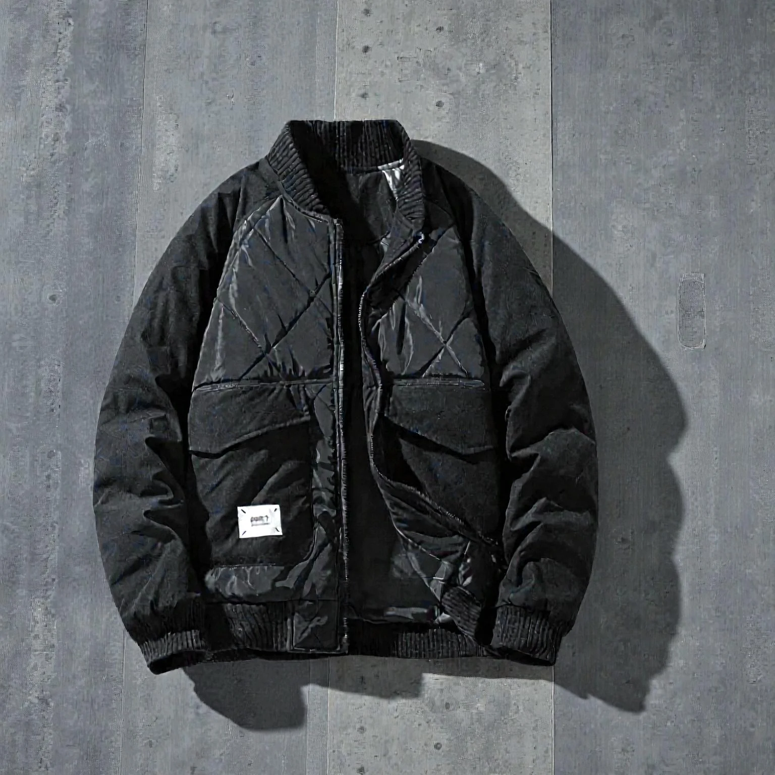 Bomber homme manches longues col montant - Image 5