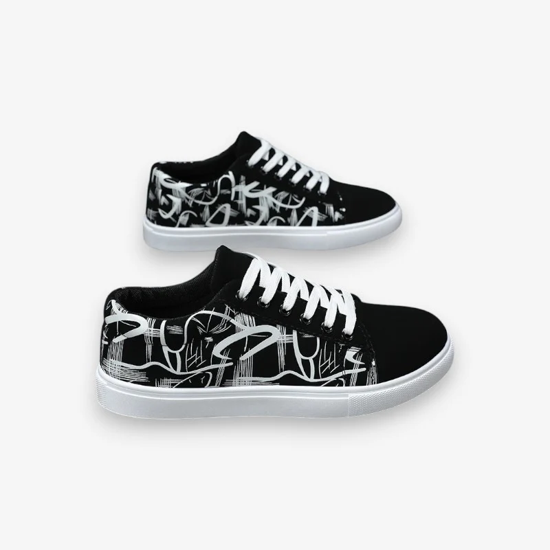 Chaussures bout rond à lacets motif imprimé - Image 3
