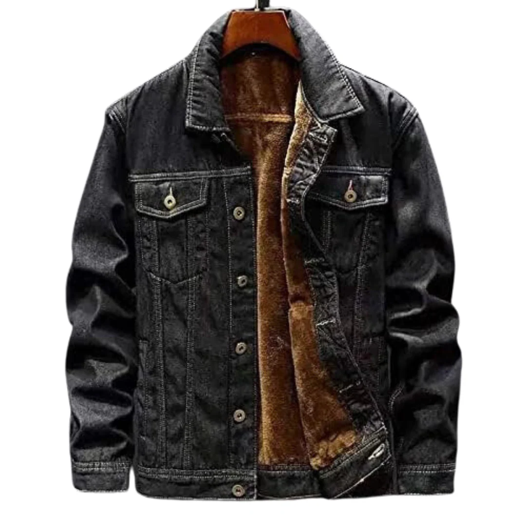 Veste d’hiver en jean homme doublure multicouche - Image 13