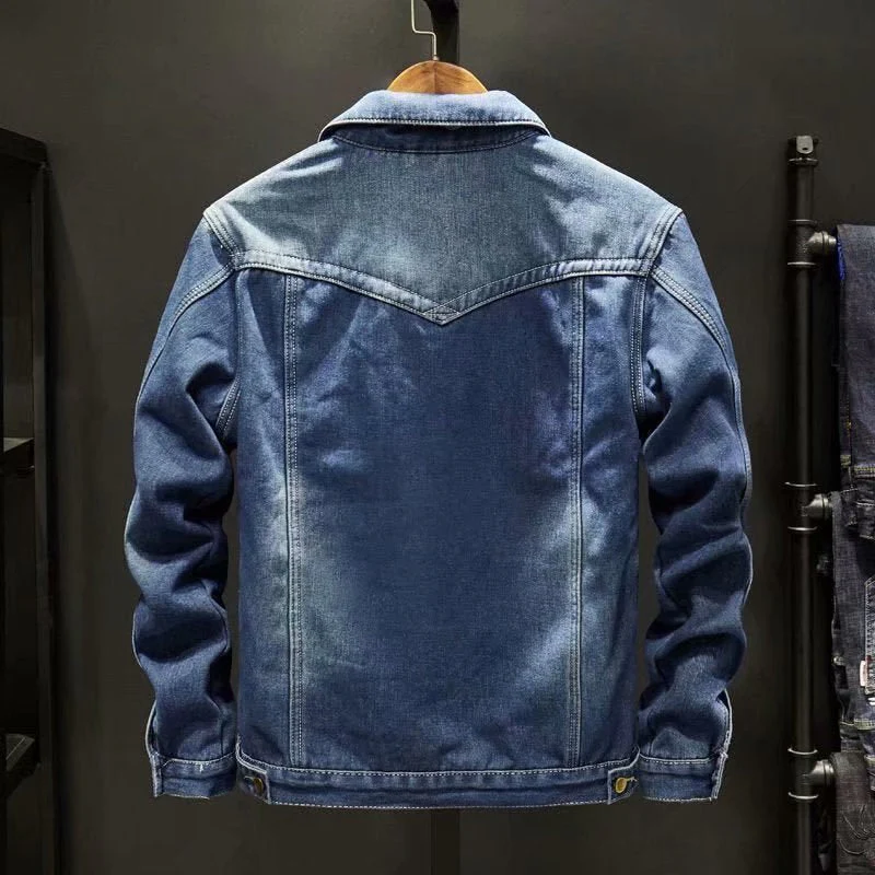 Veste d’hiver en jean homme doublure multicouche - Image 6