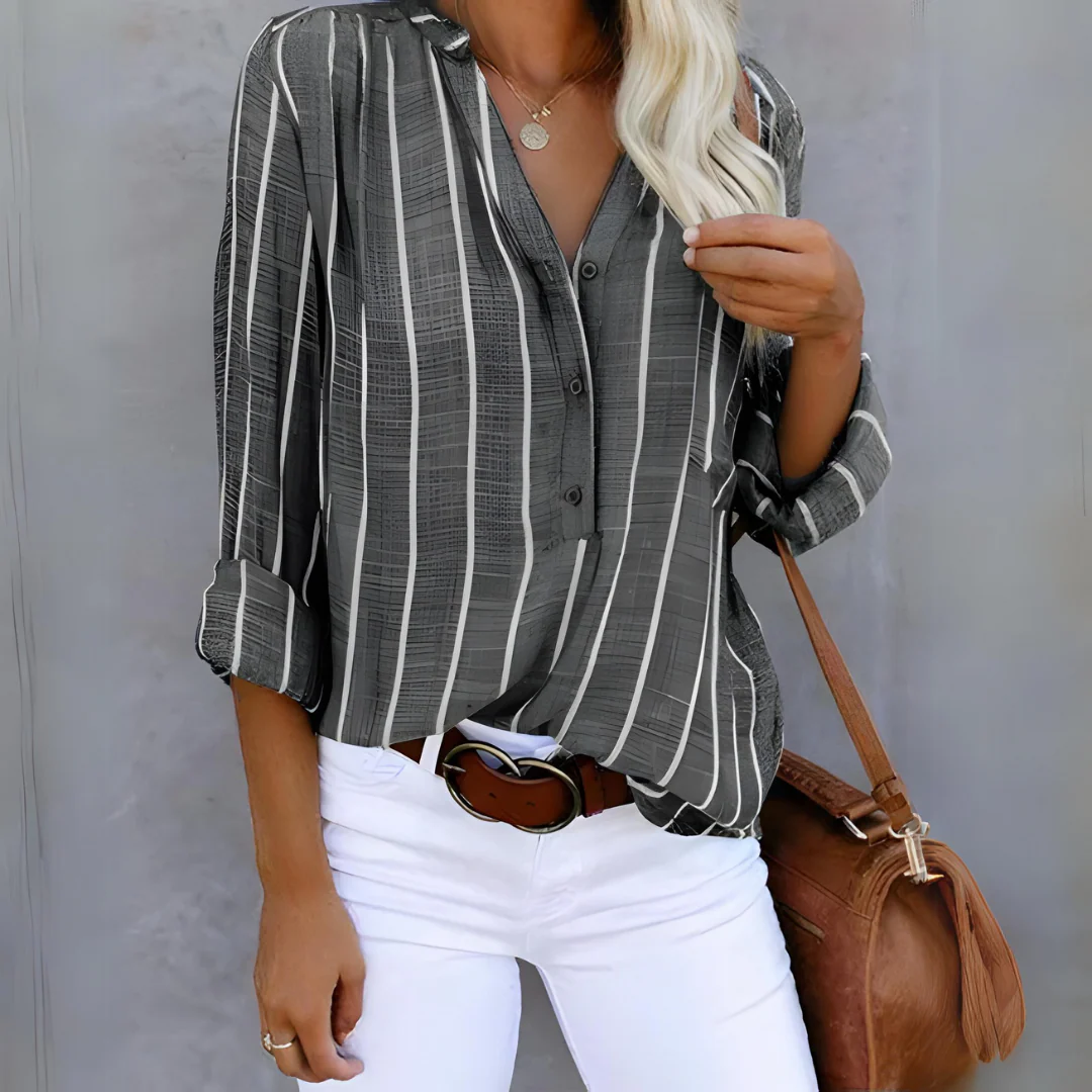 Blouse femme boutonnée manches longues - Image 5