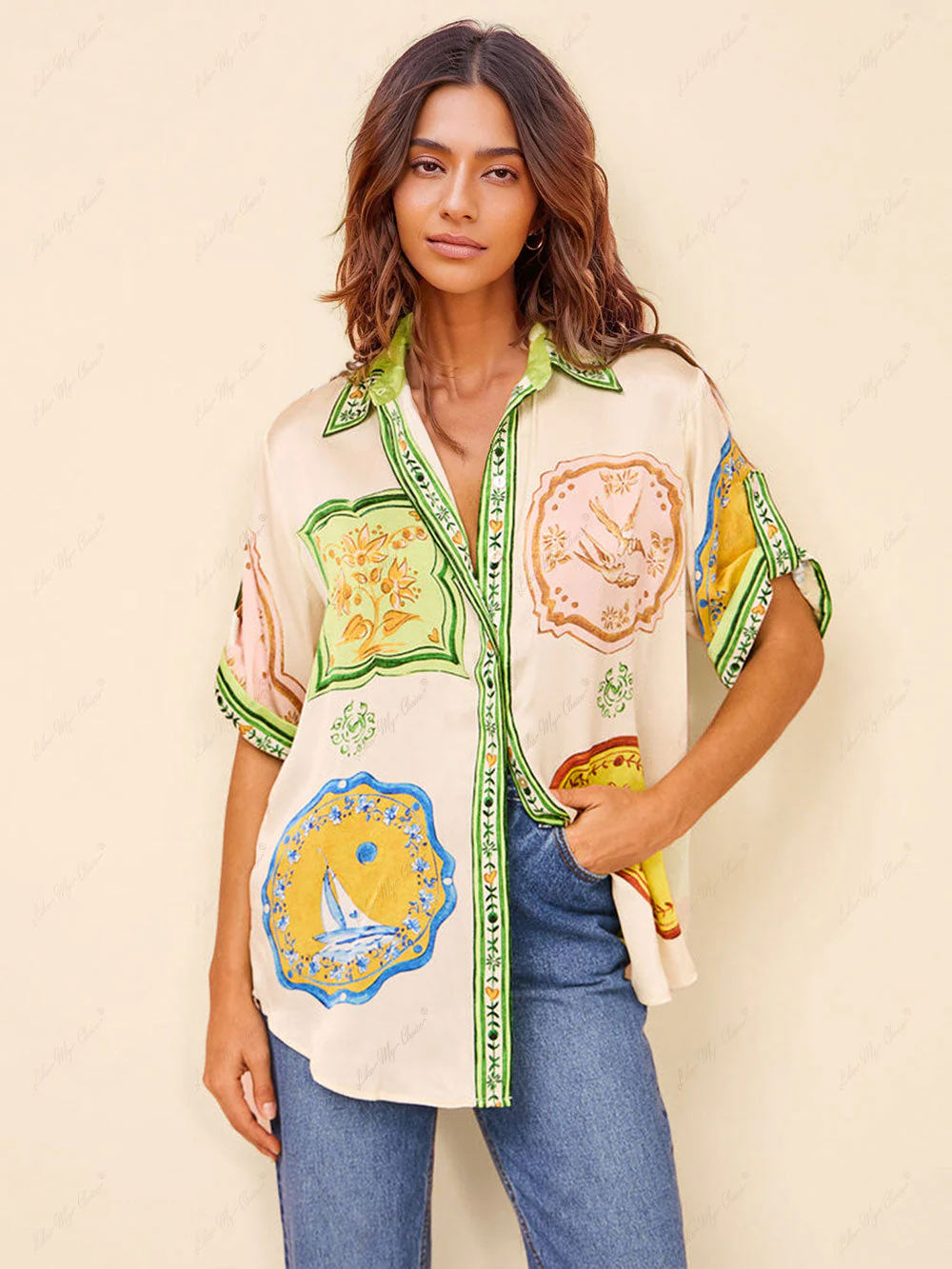 Jasmine - Ensemble deux pièces élégant à imprimé ethnique - Image 6