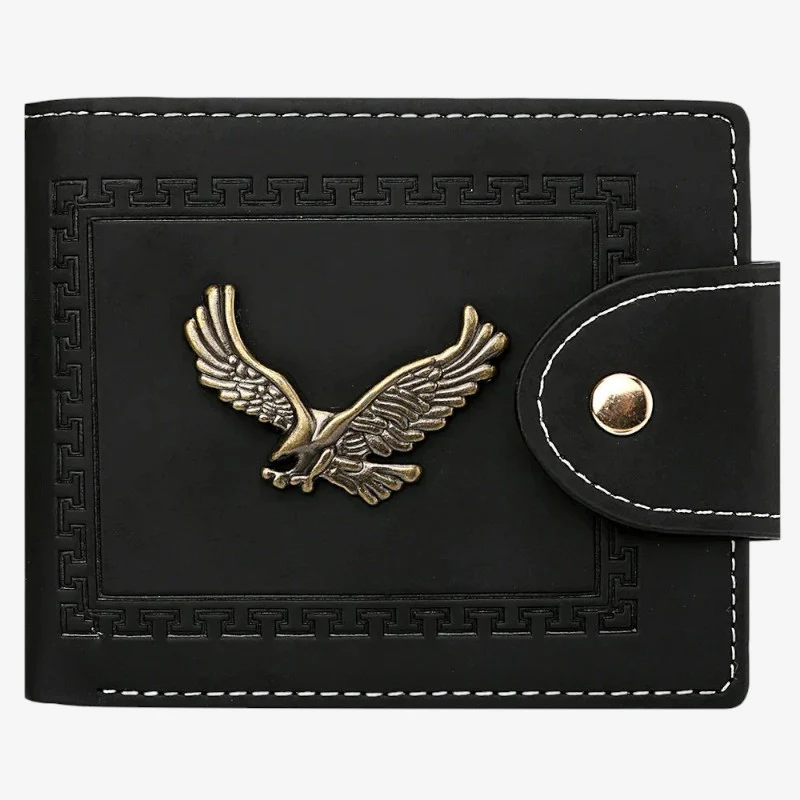Portefeuille RFID en cuir compact avec poches multicouches
