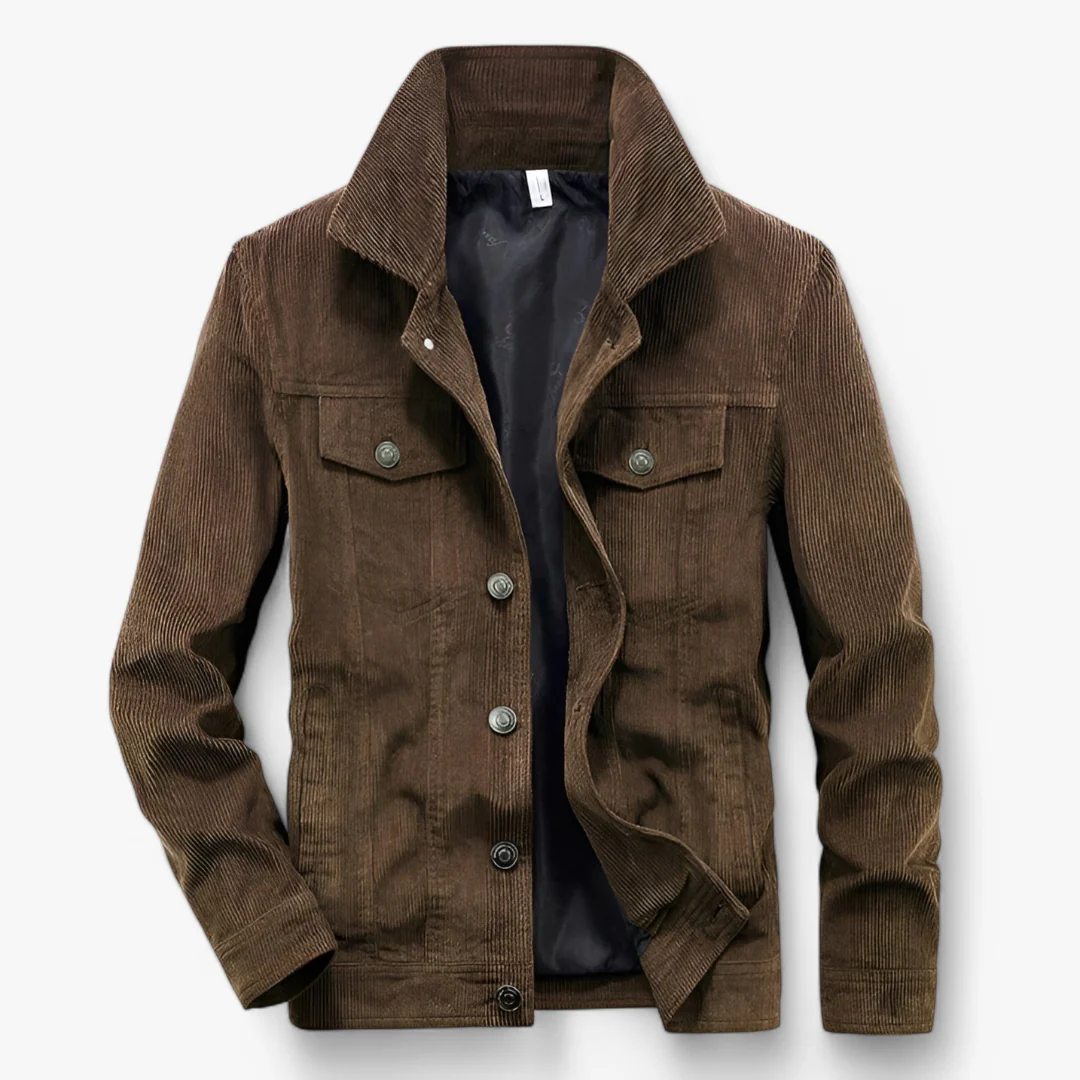 Veste classique en velours côtelé à boutons - Image 2