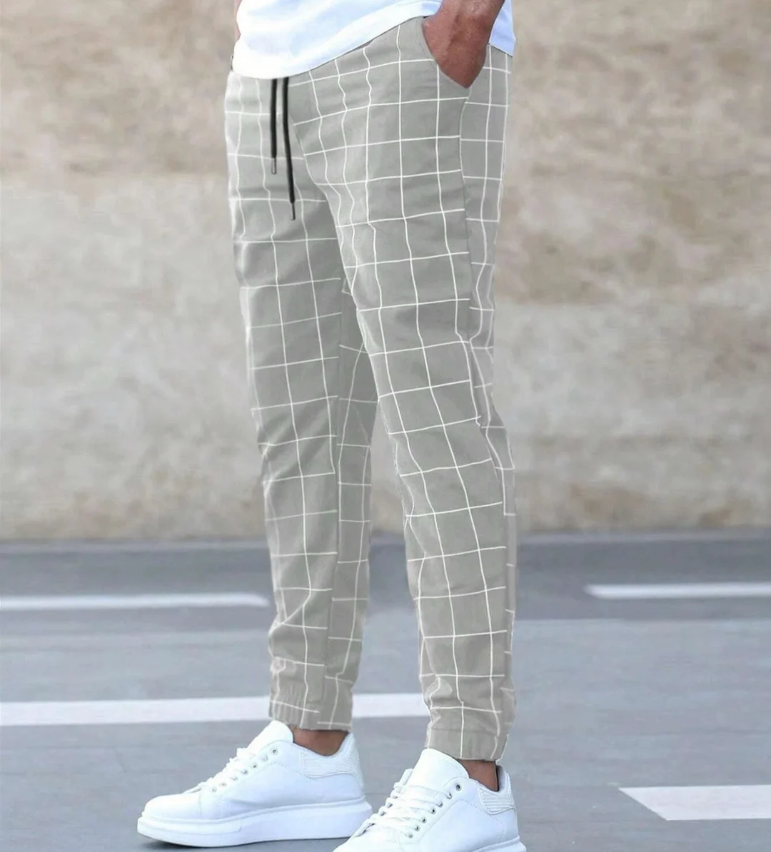 Jaxon - Pantalon extensible à carreaux avec poches - Image 2