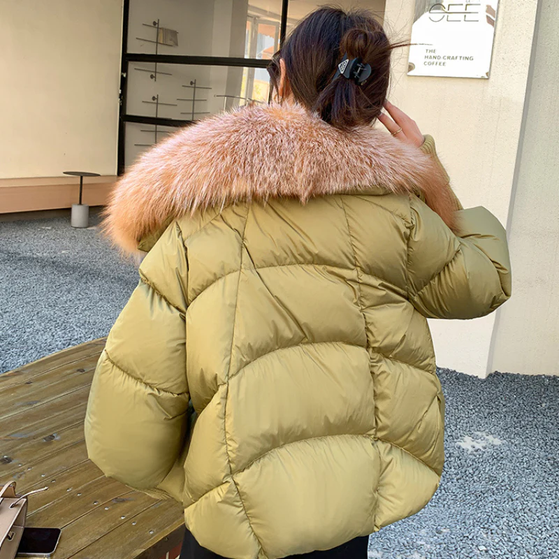 Doudoune femme à col en fausse fourrure manches longues - Image 6