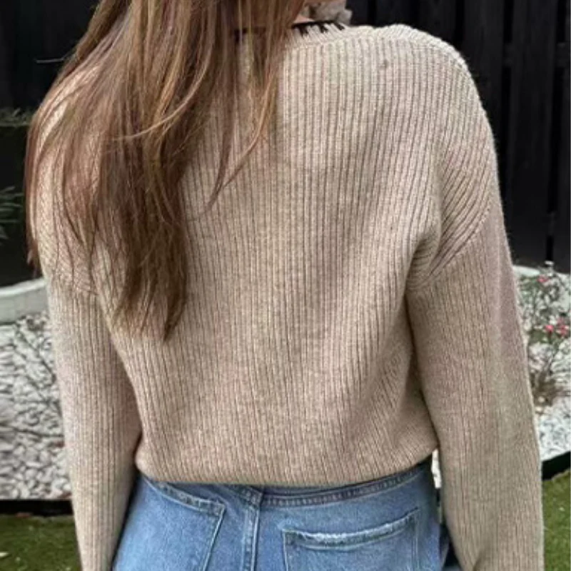 Cardigan femme manches longues col rond - Image 4