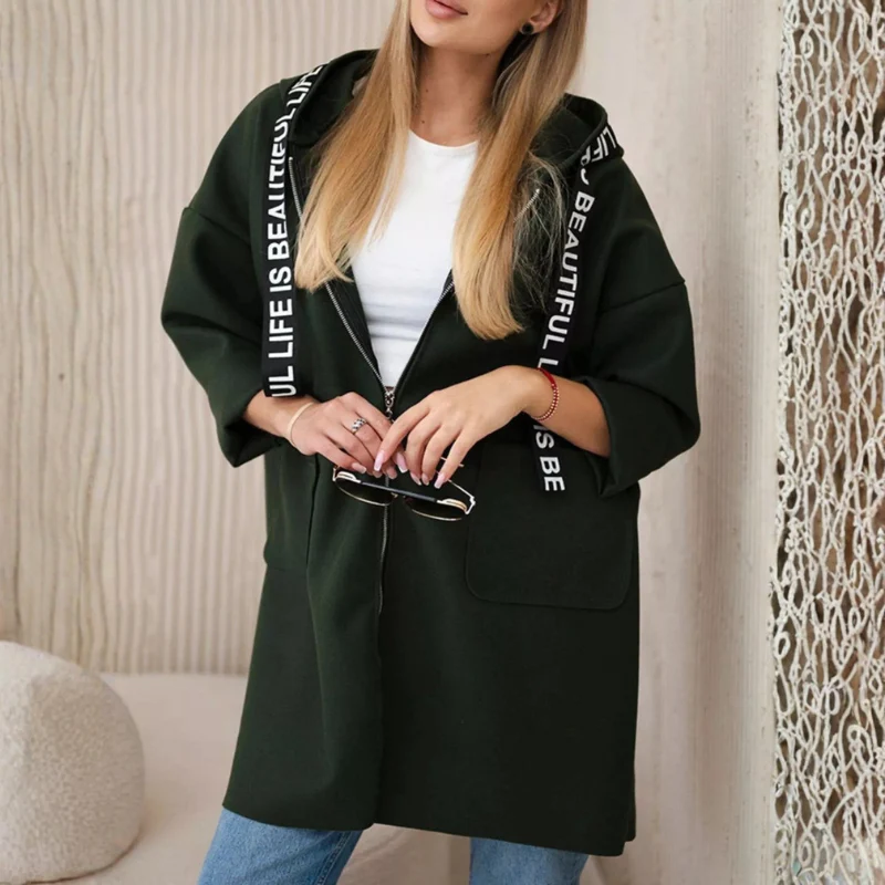 Joanna – Veste à capuche zippée, manches longues et poches - Image 9