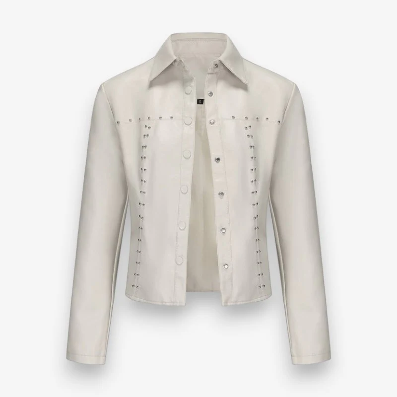Veste femme à col rabattable boutonnée - Image 2