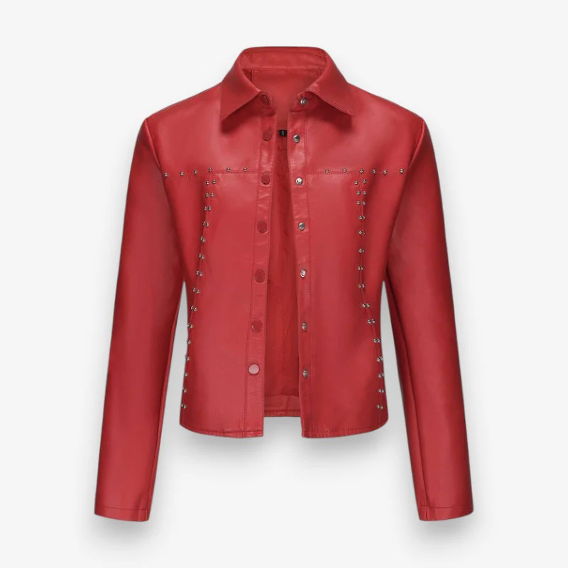 Veste femme à col rabattable boutonnée - Image 3