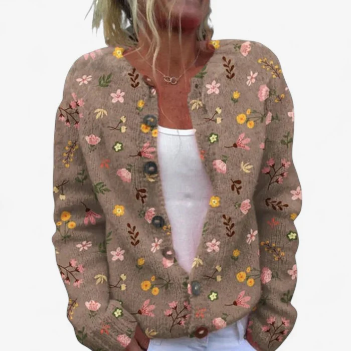 Johanne – Cardigan imprimé à manches longues avec boutons - Image 3