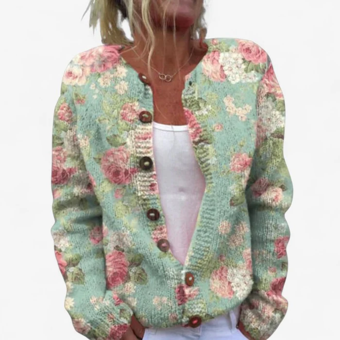 Johanne – Cardigan imprimé à manches longues avec boutons - Image 4