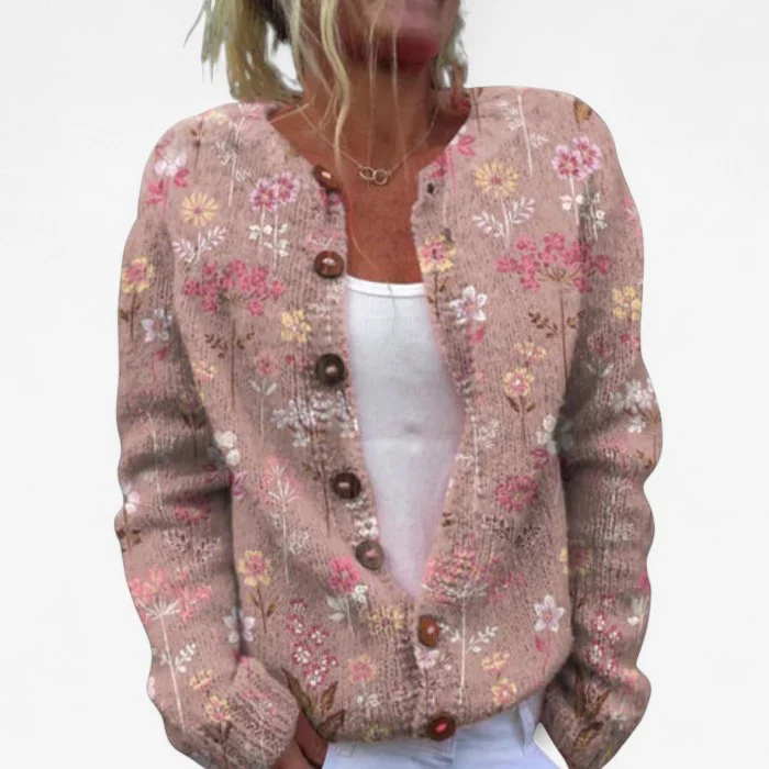 Johanne – Cardigan imprimé à manches longues avec boutons - Image 6