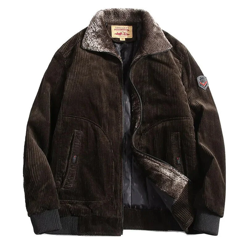 Veste d'hiver classique en velours côtelé pour homme - Image 2