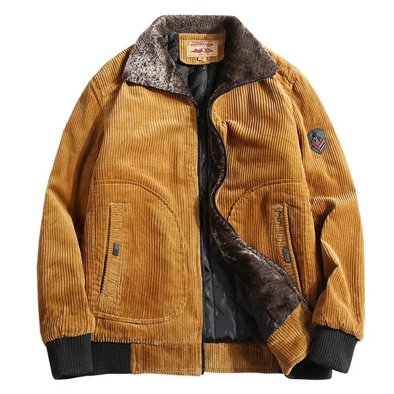 Veste d'hiver classique en velours côtelé pour homme - Image 3