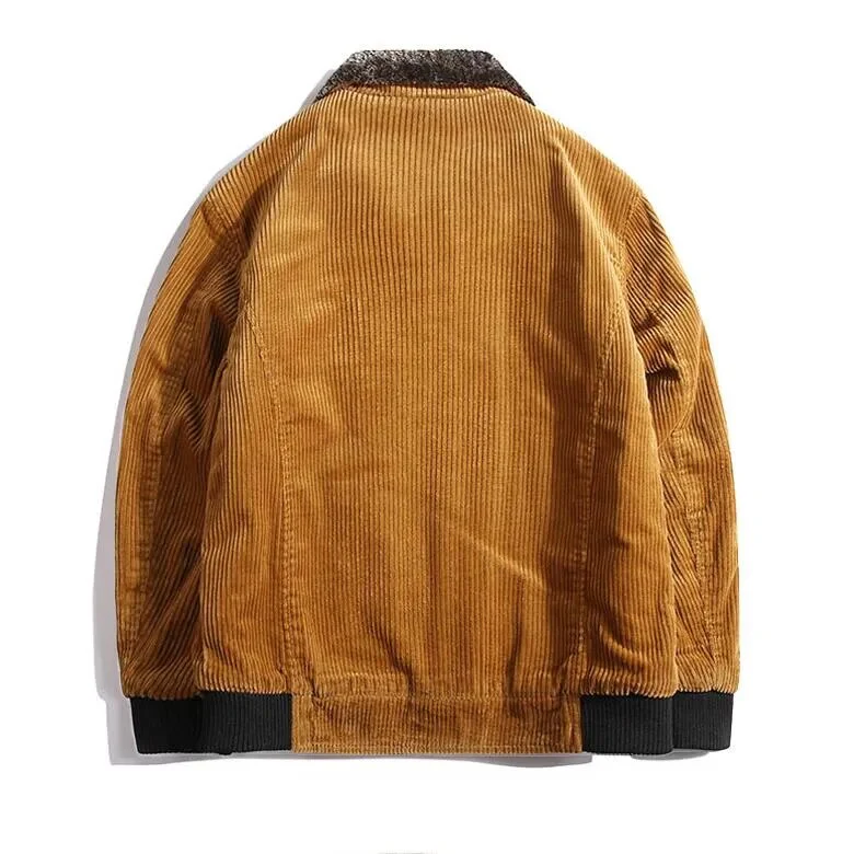 Veste d'hiver classique en velours côtelé pour homme - Image 4