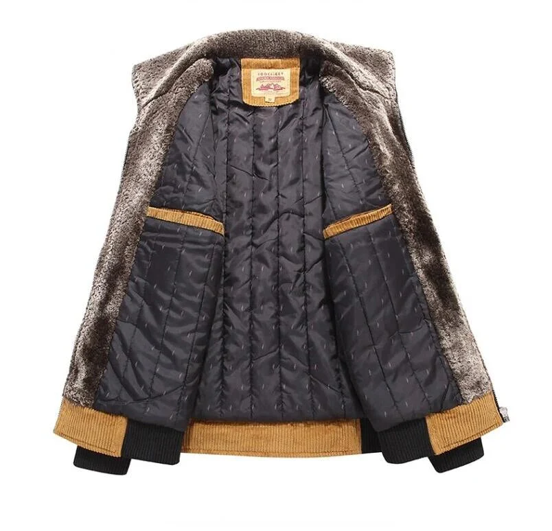 Veste d'hiver classique en velours côtelé pour homme - Image 5